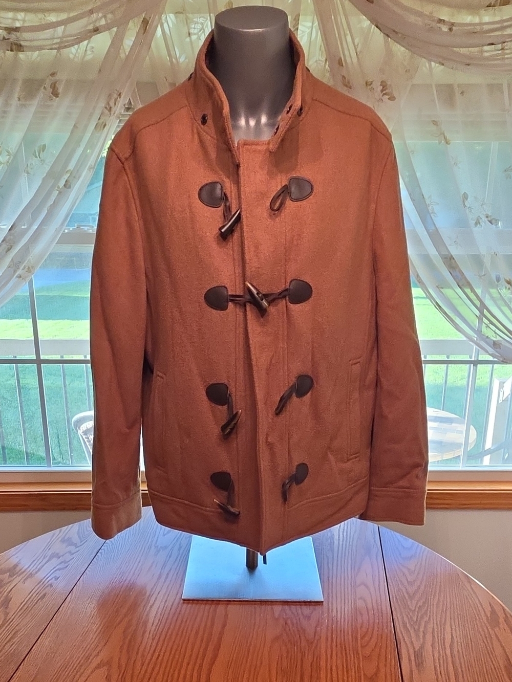 Claiborne Women's Brown Toggle Pea Coat